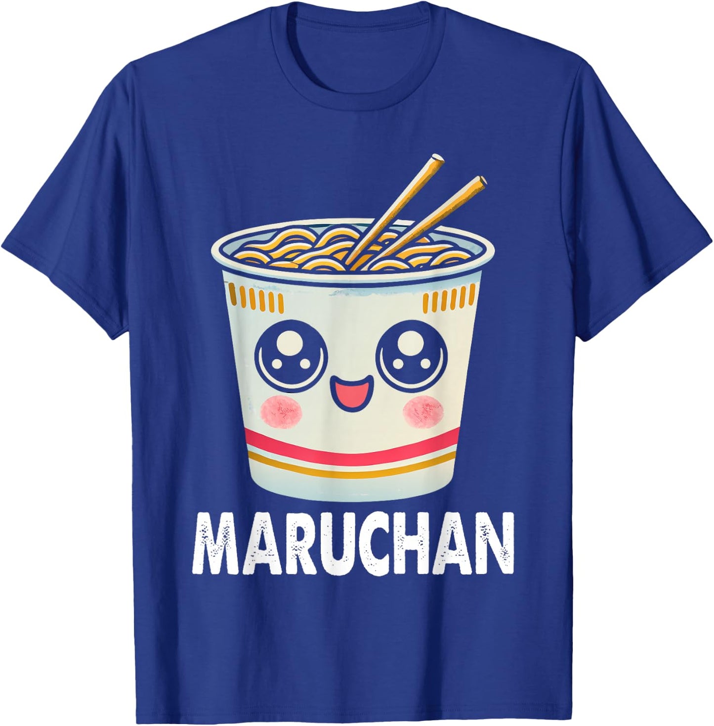 Cute Ramen Noodle Cup Face T-Shirt - T-Shirt | Royal
