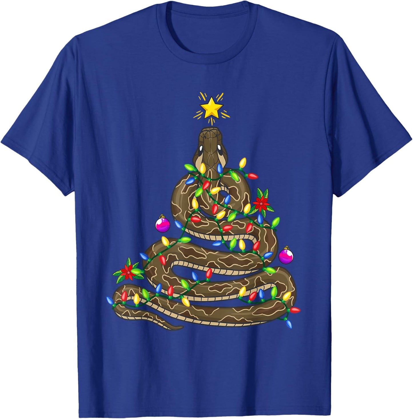 Python Christmas Tree Snake Animal T-Shirt - T-Shirt | Royal