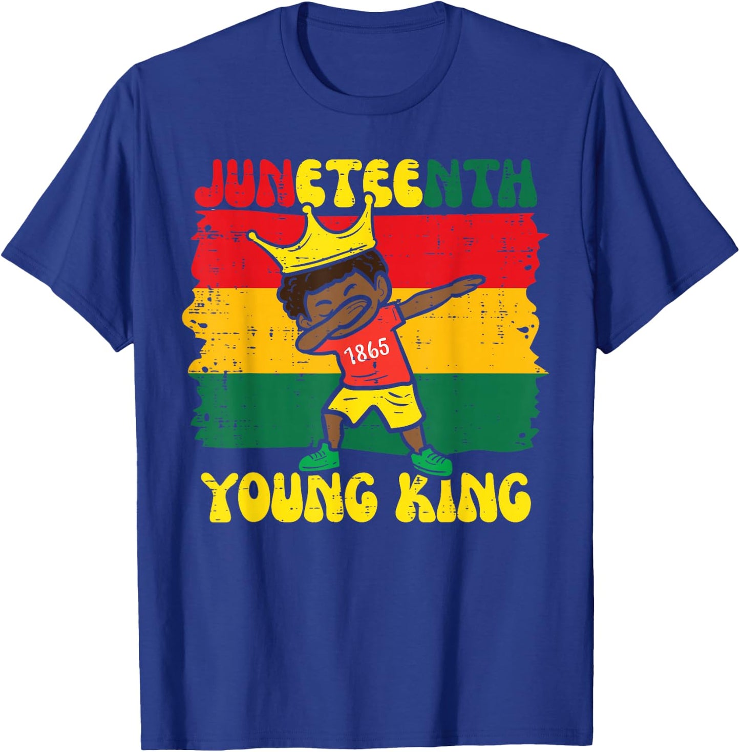 Juneteenth Young King Dab 1865 African Toddler Boys Kids T-Shirt - T-Shirt | Royal