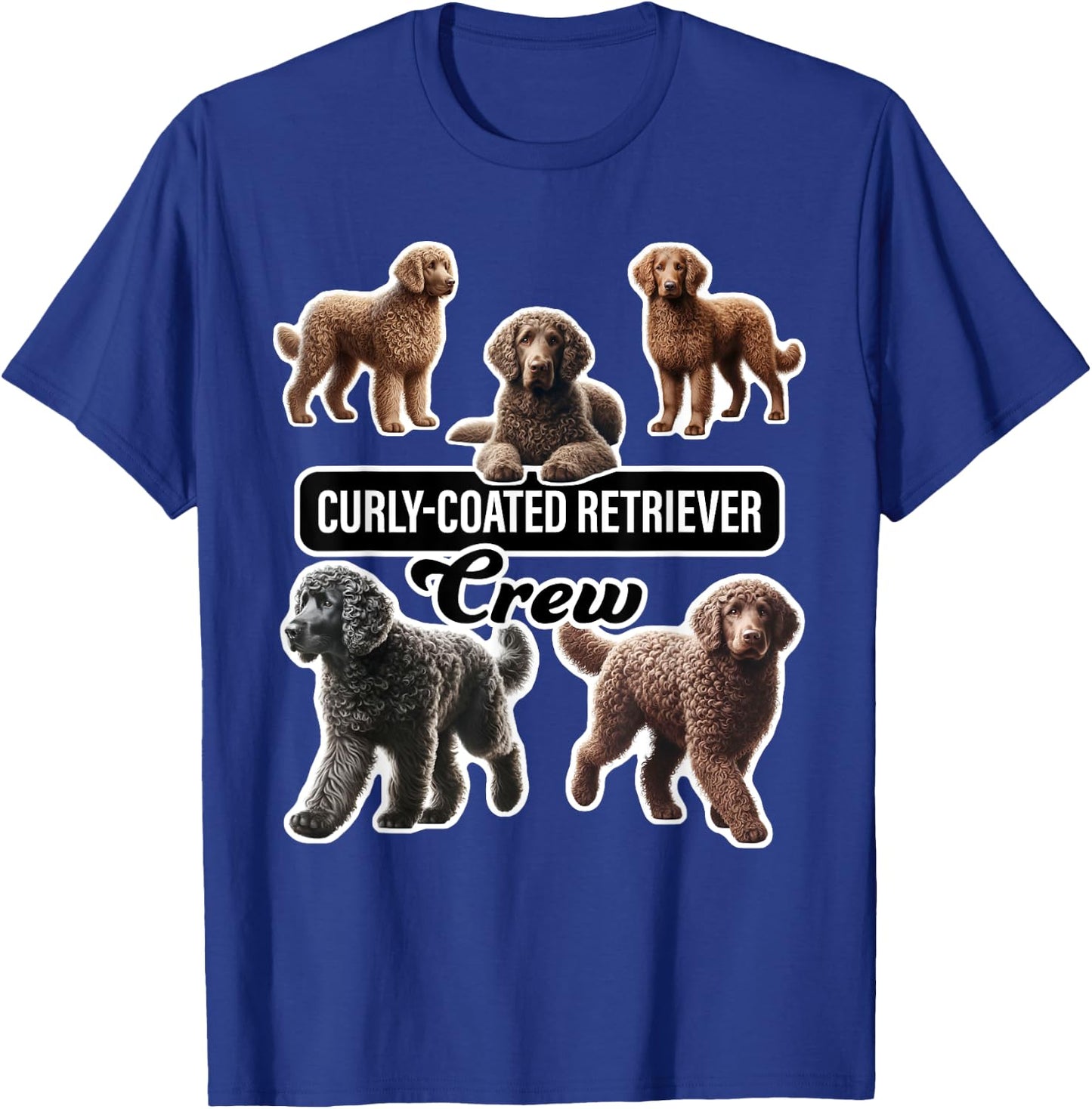 Curly-Coated Retriever Crew T-Shirt - T-Shirt | Royal