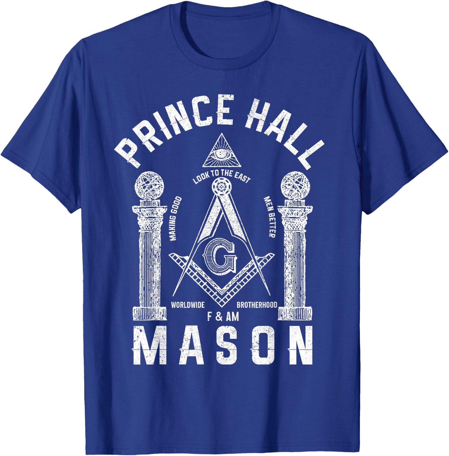 Prince Hall Mason Masonic Square & Compass Freemason Shriner T-Shirt - T-Shirt | Royal