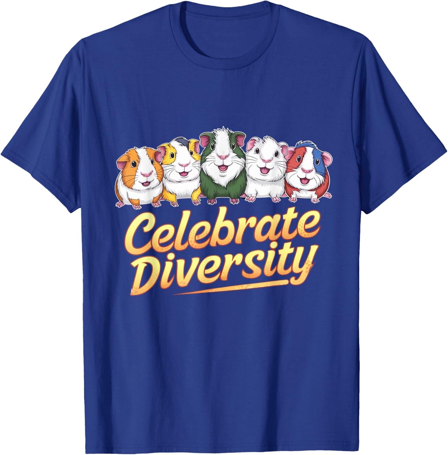 Cute 'Celebrate Diversity' Guinea Pig Lovers T-Shirt - T-Shirt | Royal