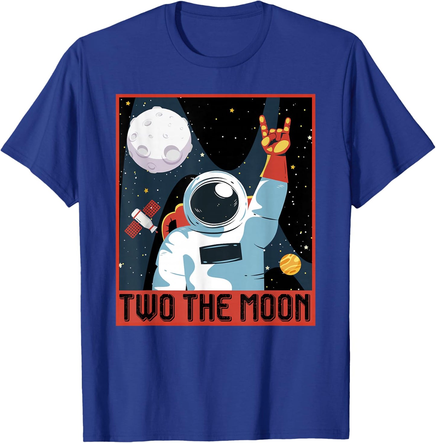 Kids Two The Moon Toddler 2nd Birthday Gift 2 Year Old T-Shirt - T-Shirt | Royal