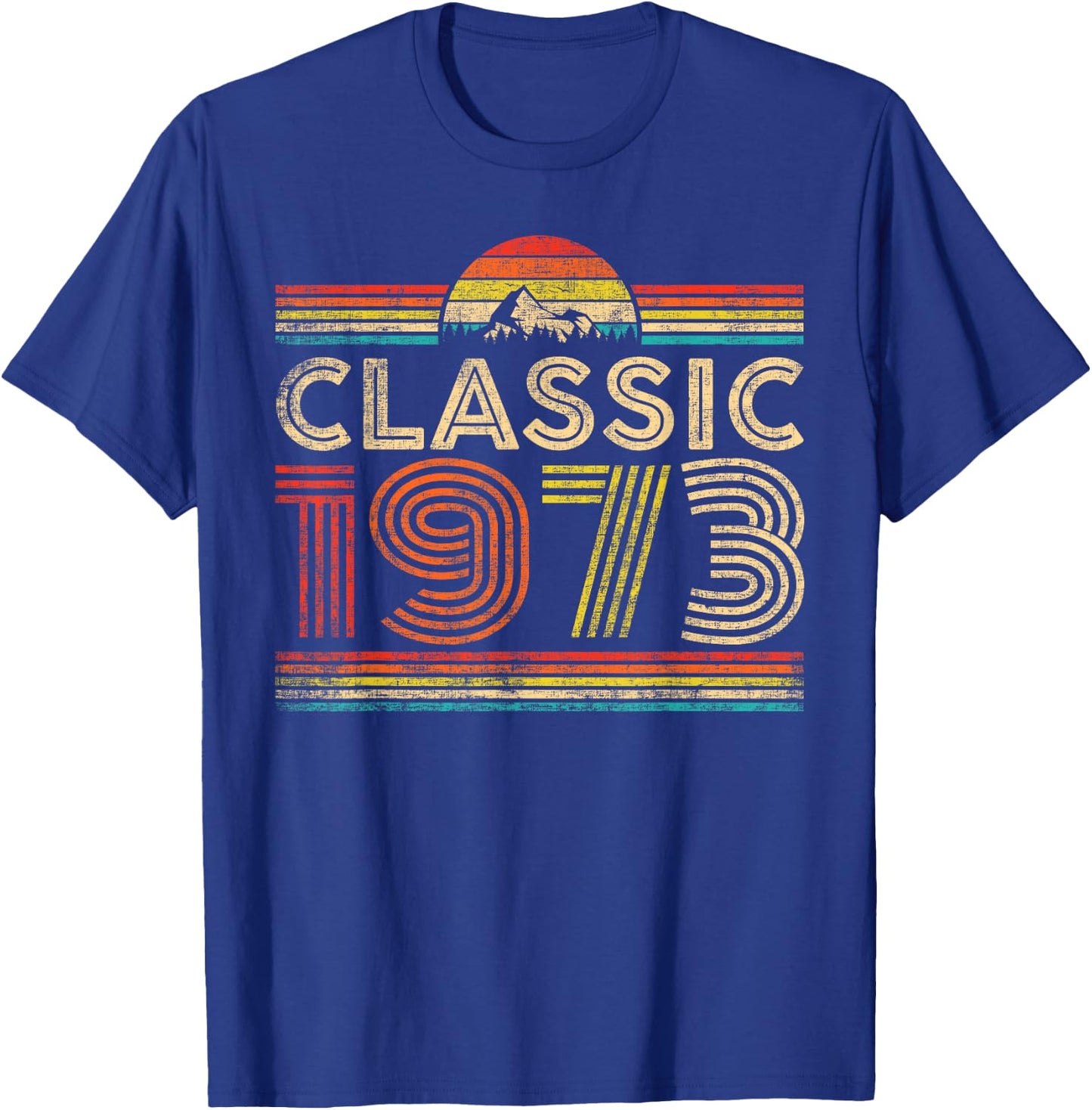 Classic 1973 Vintage 1973 Classic Year Men Women Birthday T-Shirt - T-Shirt | Royal