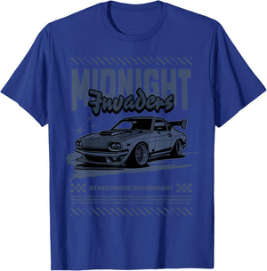 Midnight Invaders Low Diffused Blue 11s Matching Men Women T-Shirt - T-Shirt | Royal
