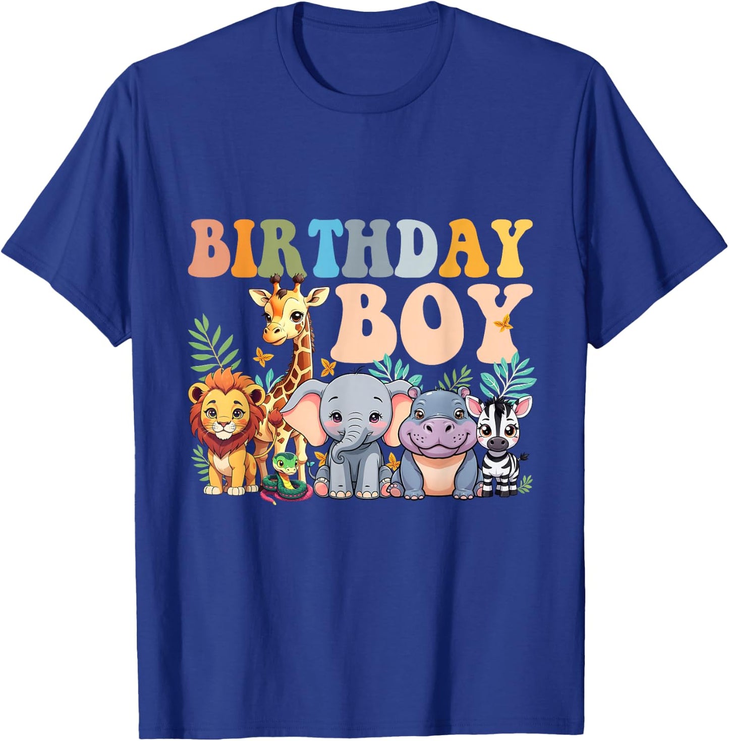 Birthday Boy Kids Safari Squad Zoo Jungle Animal Toddler T-Shirt - T-Shirt | Royal