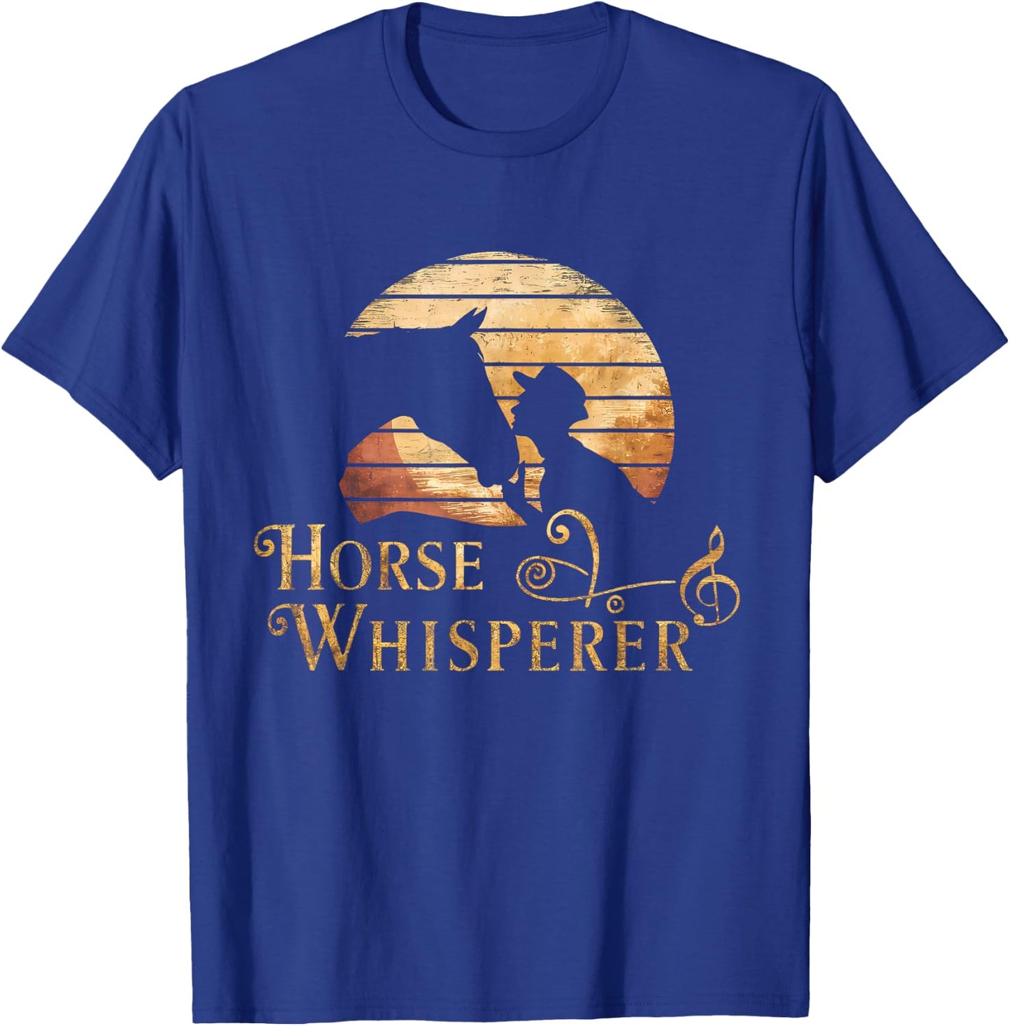Vintage Horse Whisperer Retro Sunset Design T-Shirt - T-Shirt | Royal