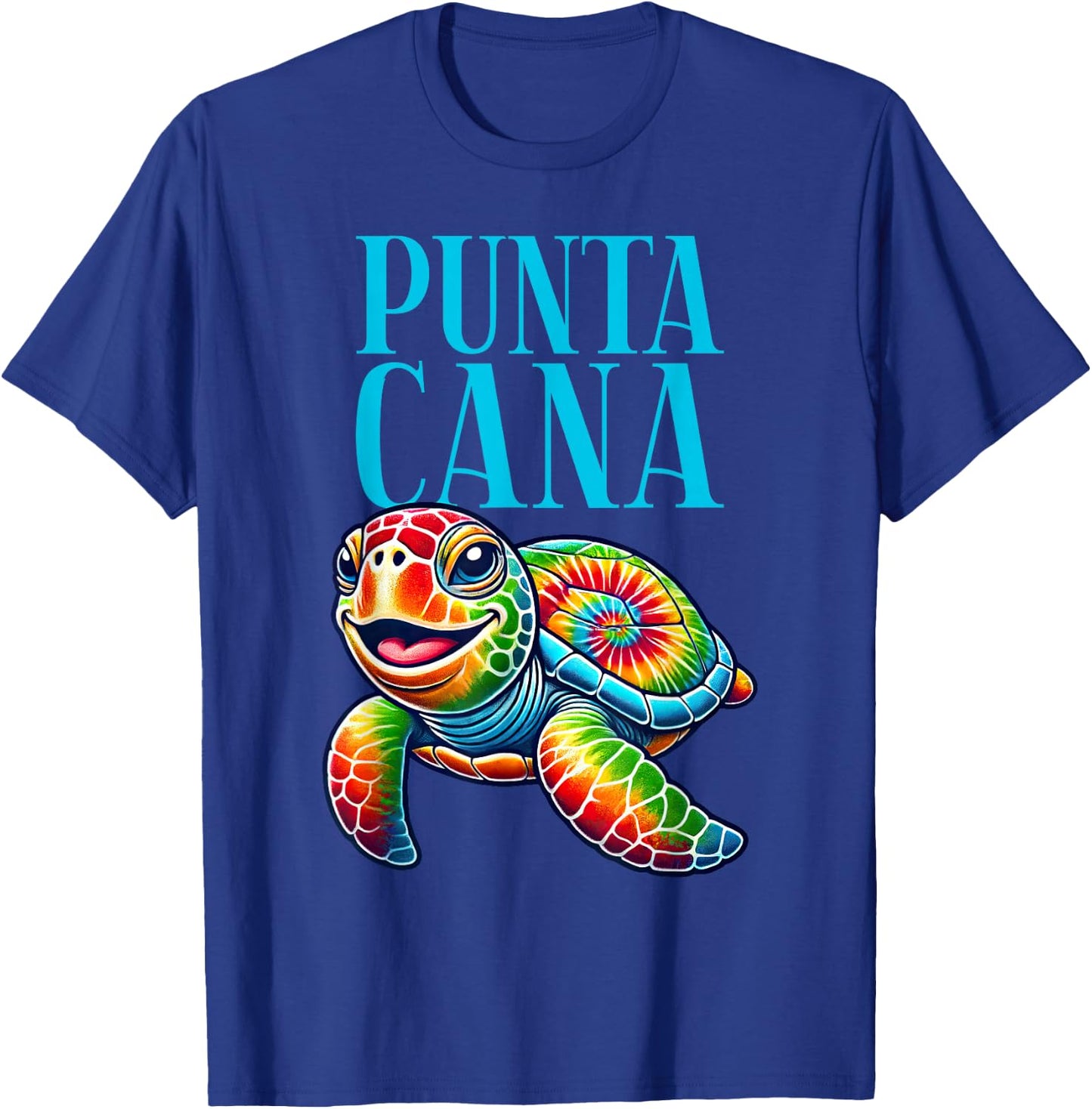 Punta Cana Smiling Tie Dye Sea Turtle T-Shirt - T-Shirt | Royal