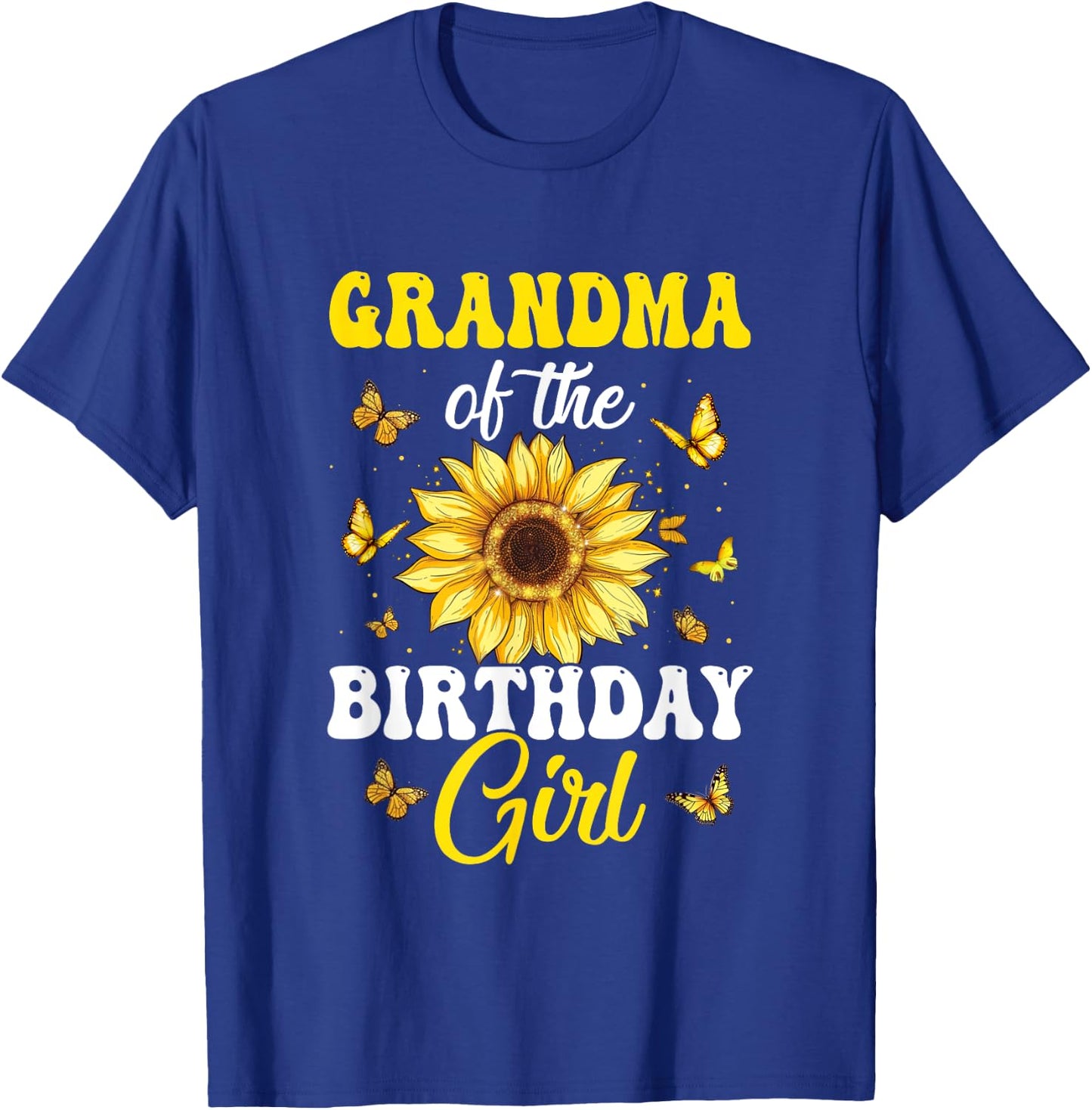 Grandma Of The Birthday Girl Sunflower Party Family Matching T-Shirt - T-Shirt | Royal