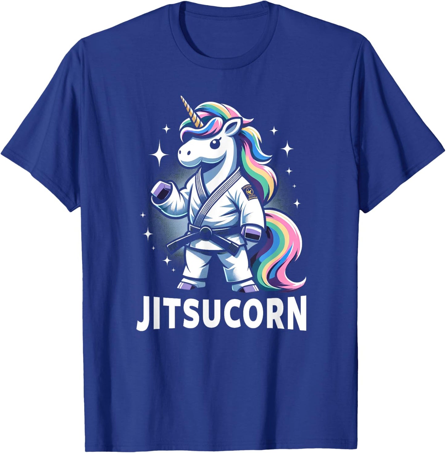 Funny Self Defense BJJ Shirt Cute Unicorn Jiu Jitsu T-Shirt - T-Shirt | Royal