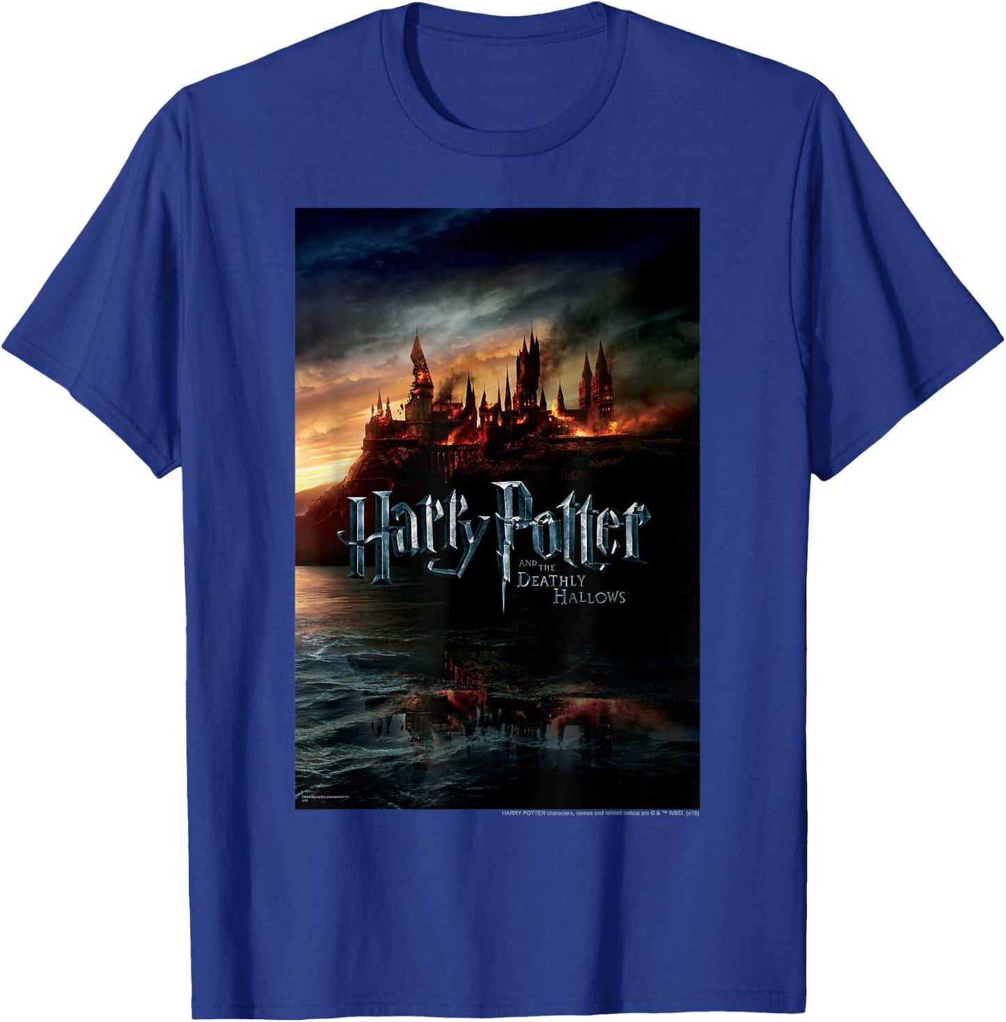 Harry Potter and The Deathly Hallows Hogwarts Poster Small T-Shirt - T-Shirt | Royal