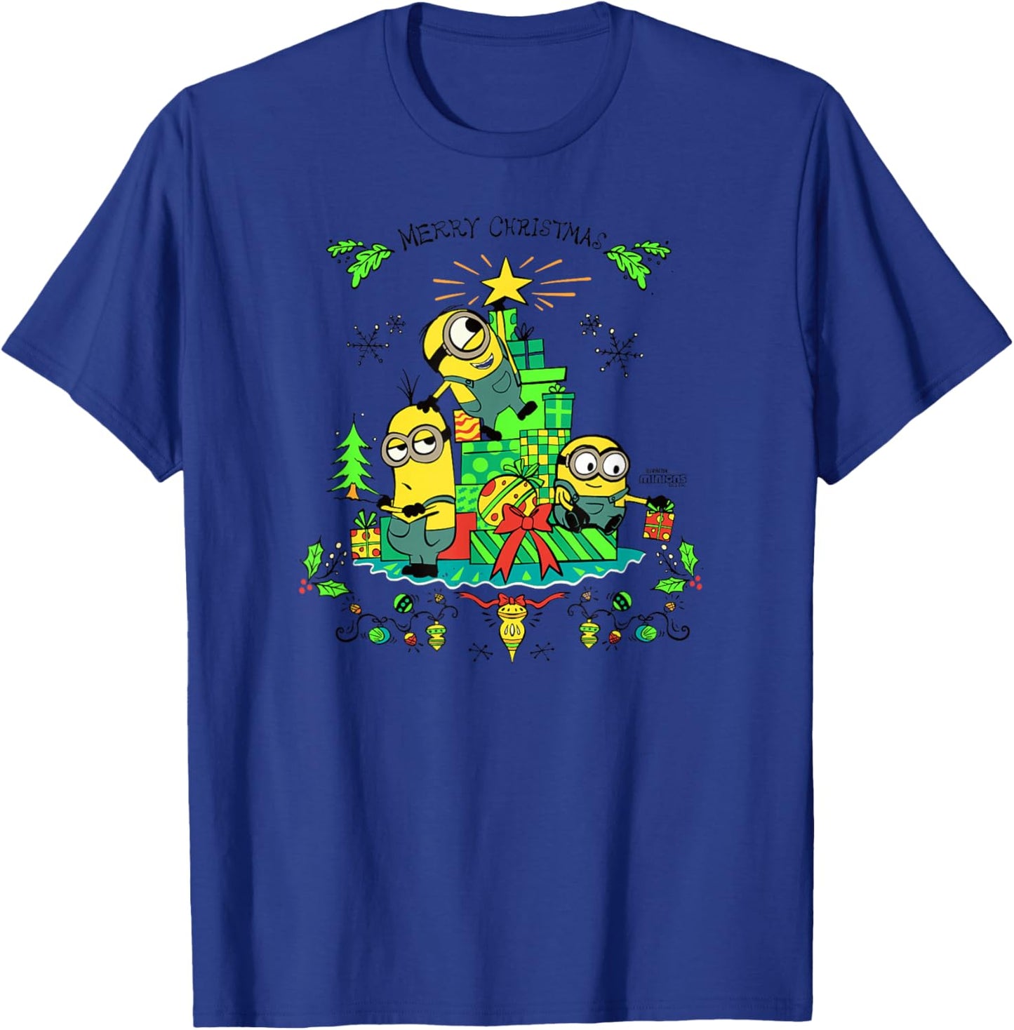 Minions Merry Christmas T-Shirt - T-Shirt | Royal