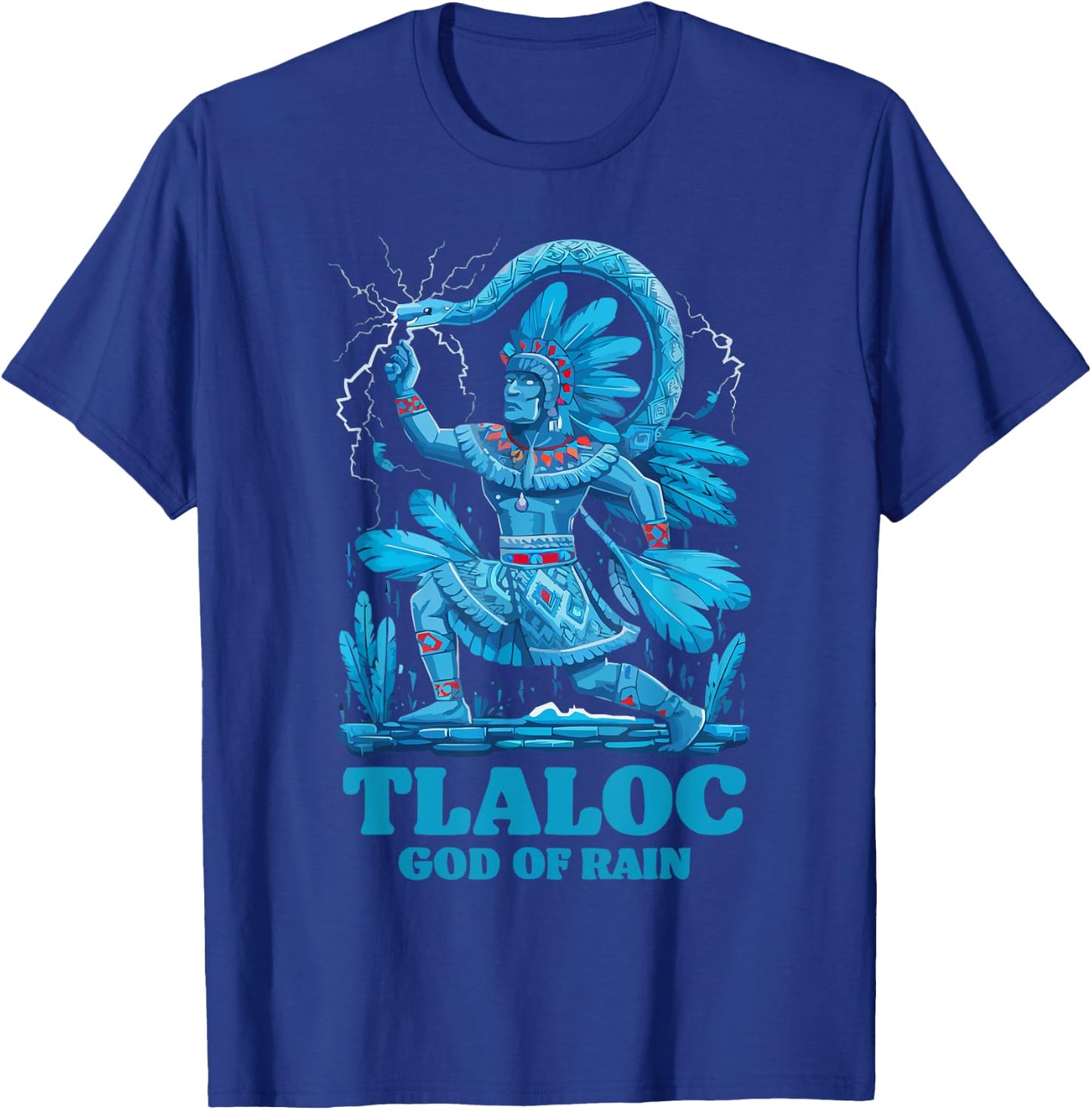 Aztec God Aztec Culture Mayan Indigenous Tlaloc Statue T-Shirt - T-Shirt | Royal