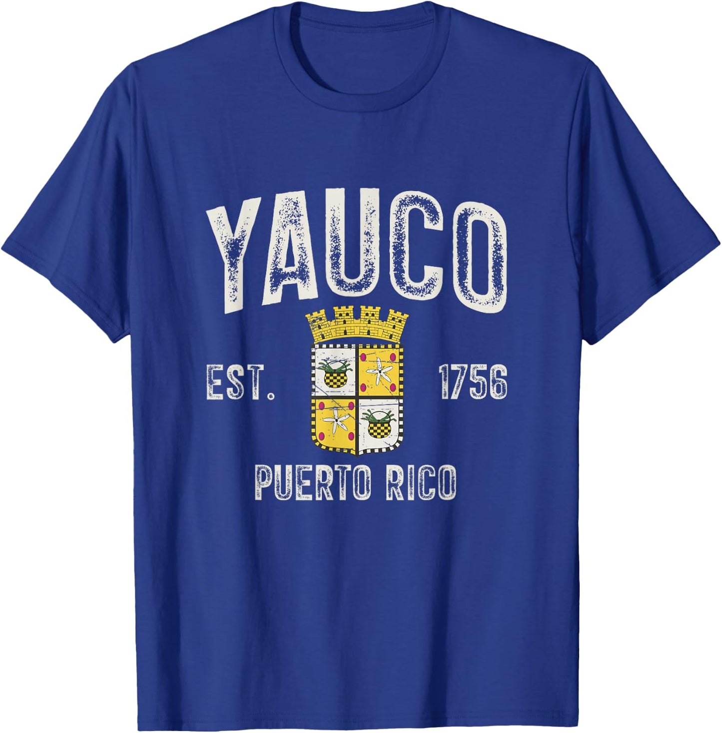 Yauco City In Puerto Rico Est 1756, Yauco Armorial T-Shirt - T-Shirt | Royal