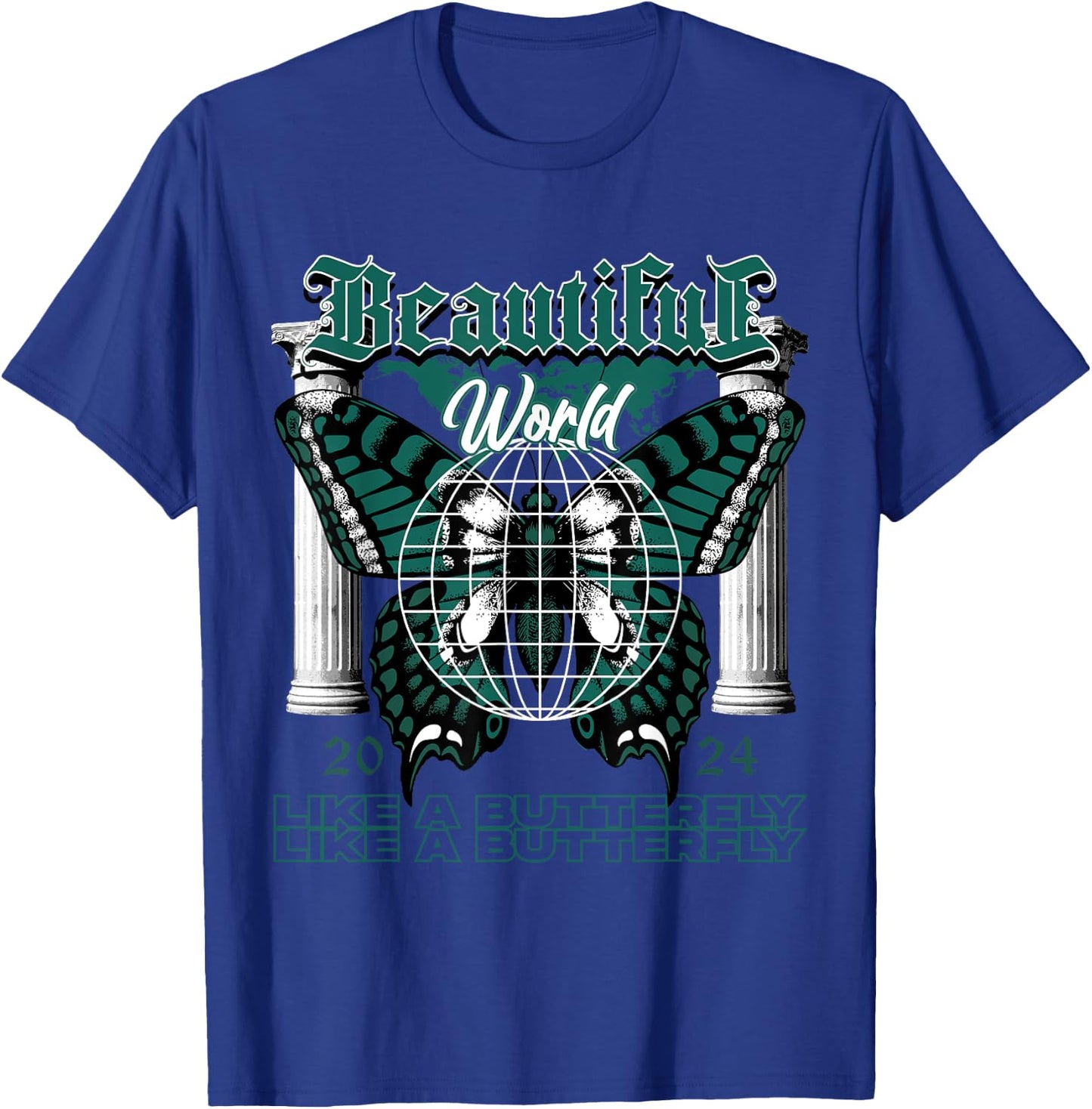 Beautiful World Oxidized Green 4s Matching Women T-Shirt - T-Shirt | Royal