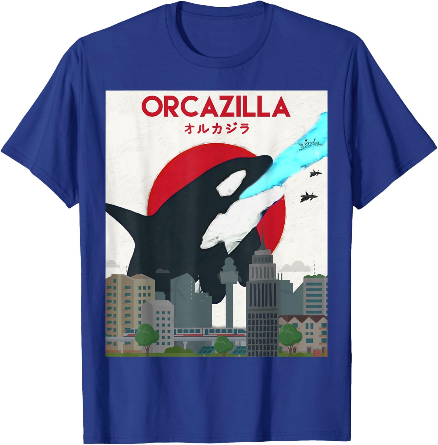 Funny Orcazilla Killer Whale Shirt Gift Orca Lovers T-Shirt - T-Shirt | Royal