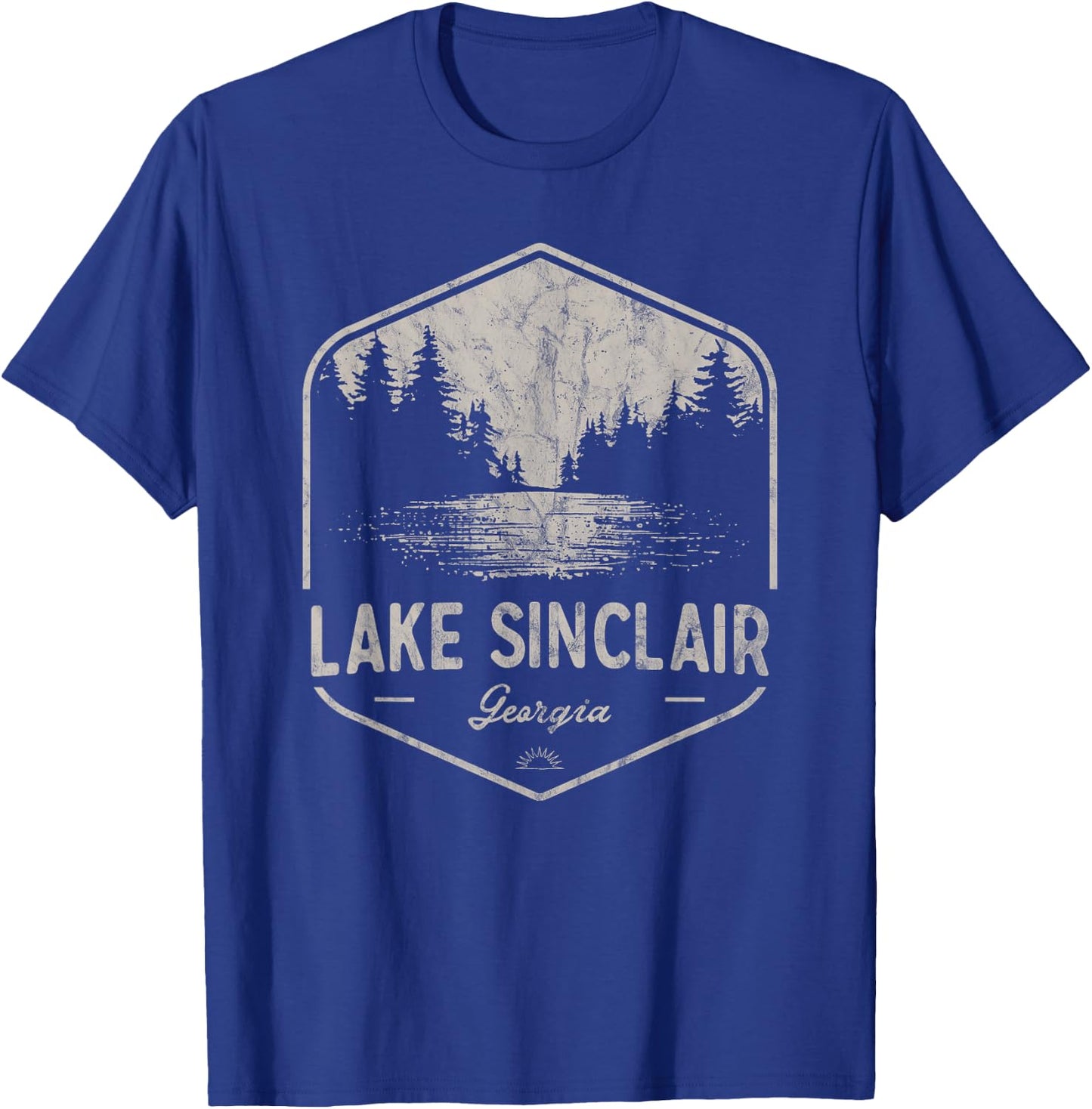 Lake Sinclair Georgia Outdoors Vintage T-Shirt - T-Shirt | Royal