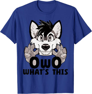 OwO What's This Furry Ear Furry Person Fox Cosplay T-Shirt - T-Shirt | Royal
