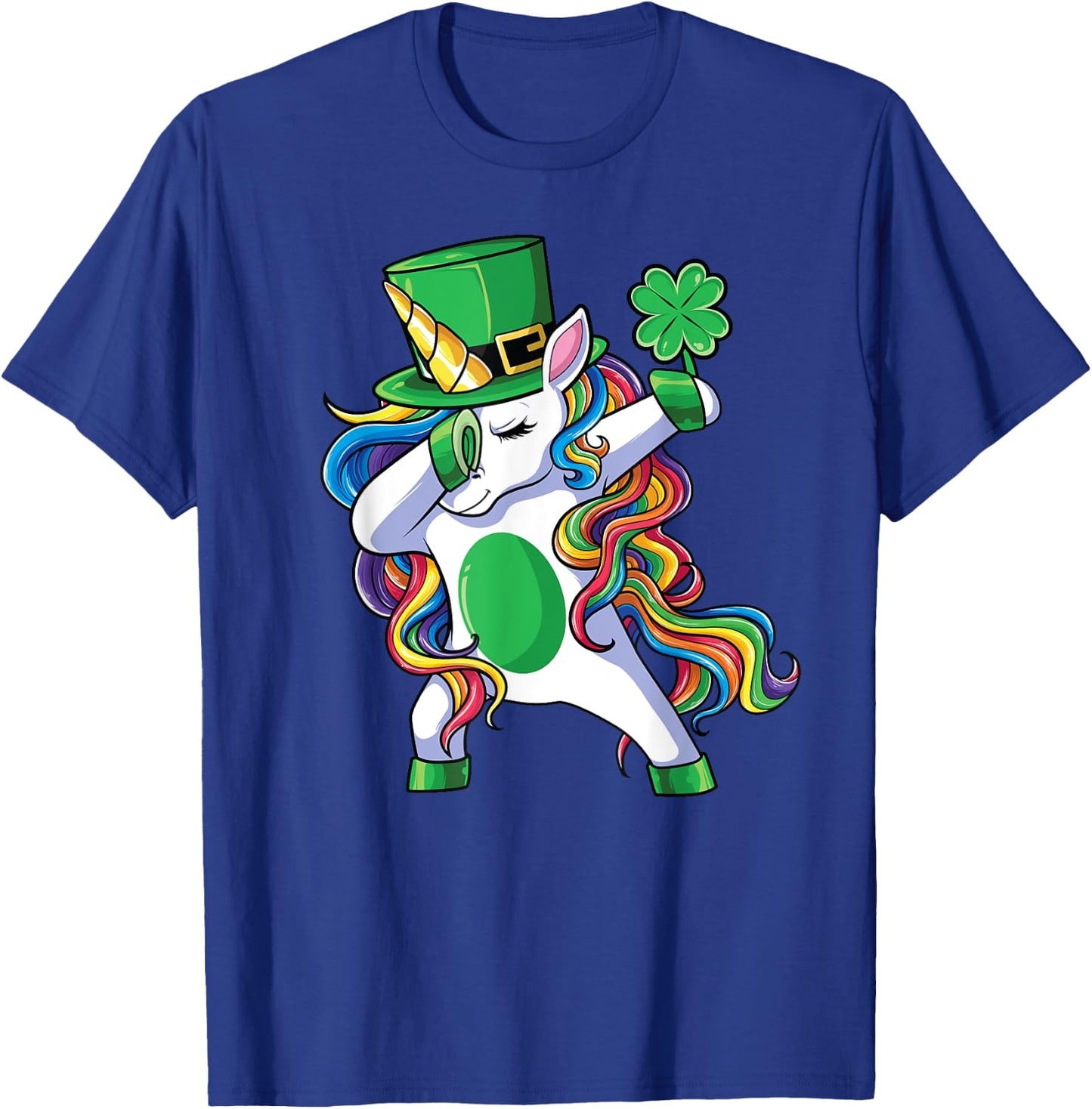 St Patrick's Day Unicorn Shirt Girls Lepricorn T-Shirt - T-Shirt | Royal