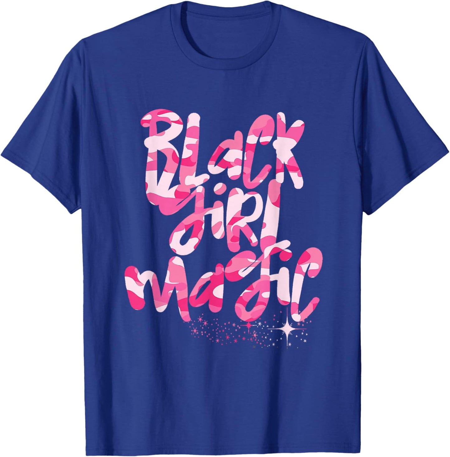 Pink Camo Black Girl Magic Melanin Camouflage Queen Woman T-Shirt - T-Shirt | Royal
