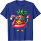 Funny Pineapple Swimming Float Ice Cream Sunglasses Beach Women Girls Kids T-Shirt - T-Shirt | Royal