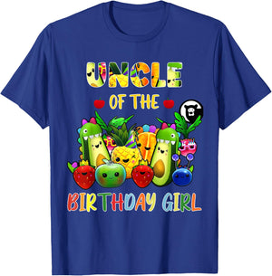 Uncle Of The Birthday Girl Family Fruit Birthday Hey Bear T-Shirt - T-Shirt | Royal