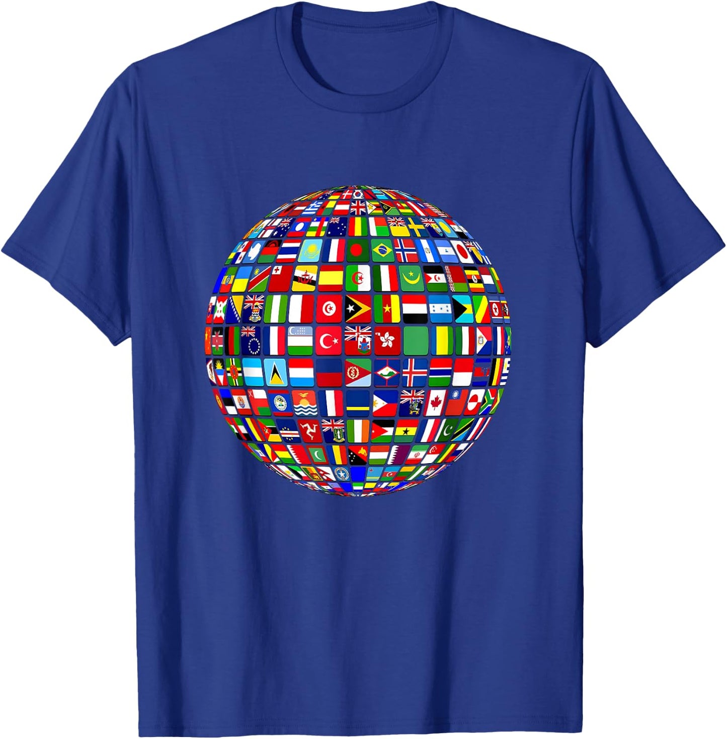 International world flags and world map for children T-Shirt - T-Shirt | Royal