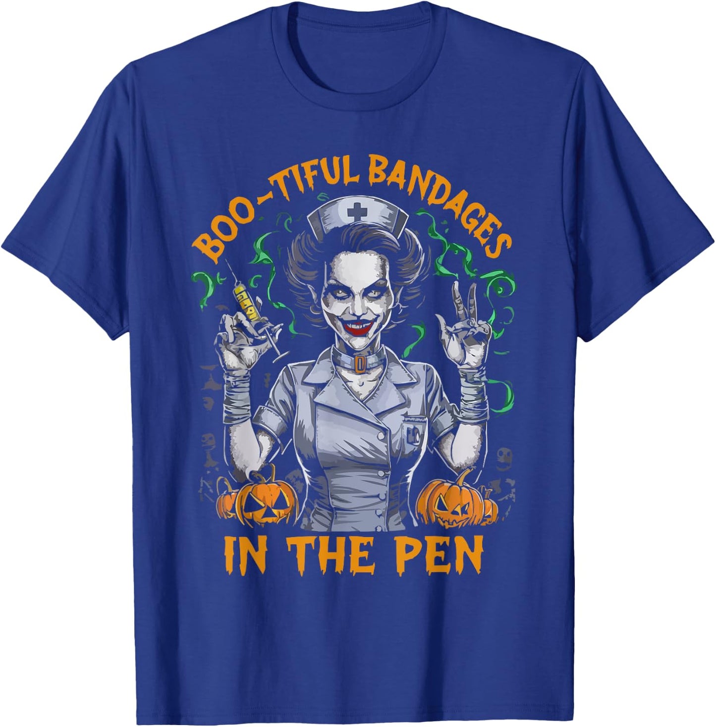 Correctional Nurse Halloween Spooky Nursing Trick Or Treat T-Shirt - T-Shirt | Royal