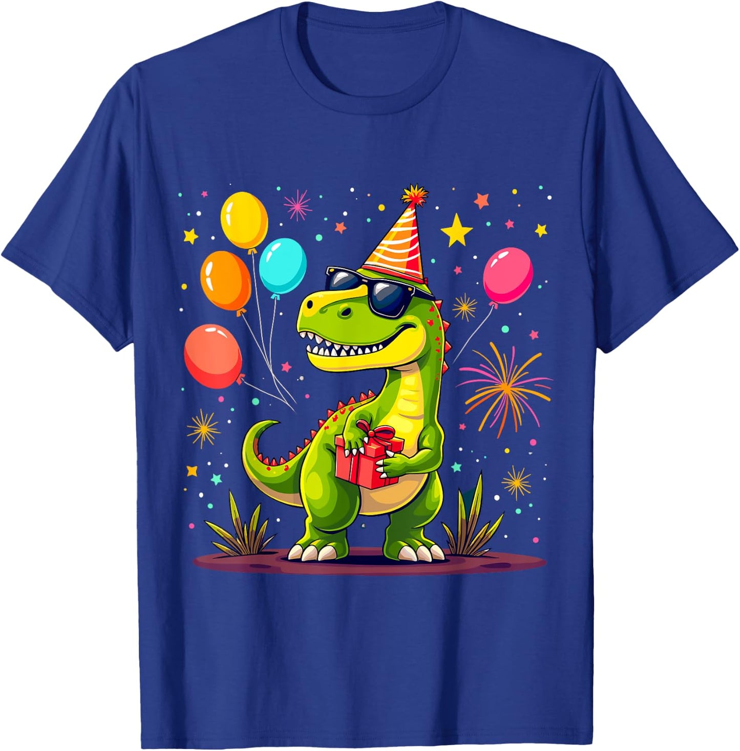T-Rex Birthday Party Dinosaur T-Shirt - T-Shirt | Royal