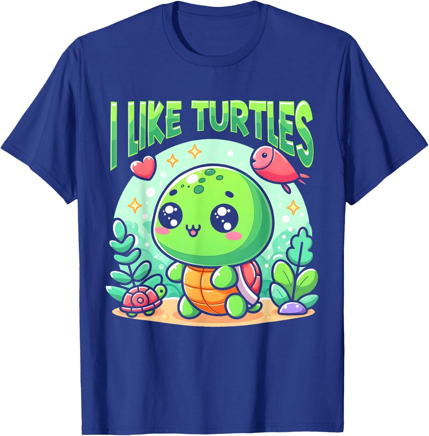 Funny Turtle Pet Shirt I Like Turtles Cute T-Shirt - T-Shirt | Royal