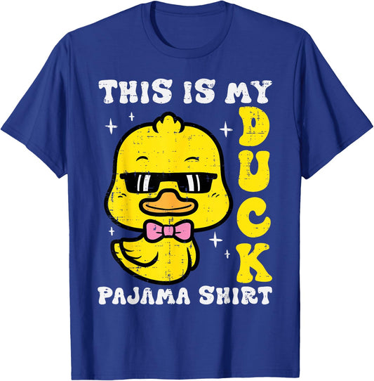 This Is My Duck Pajama Shirt Cute Women Girls Boys Kids Men T-Shirt - T-Shirt | Royal