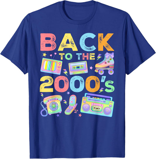 Back To 2000's 2000s Vintage Style 2000s Retro Party T-Shirt - T-Shirt | Royal
