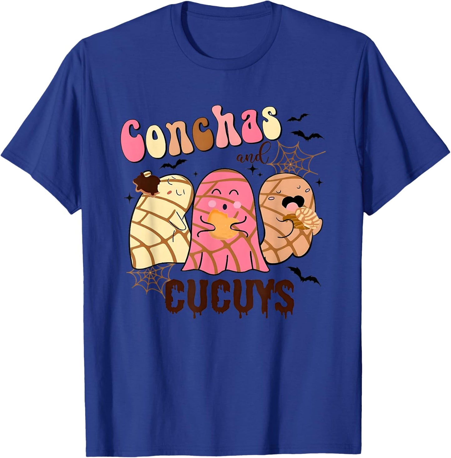 Conchas and Cucuys Mexican Ghost Spooky Conchas Halloween T-Shirt - T-Shirt | Royal