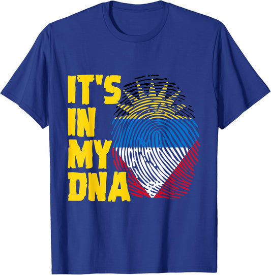 Antigua And Barbuda DNA Roots Antiguan Barbudan Flag T-Shirt - T-Shirt | Royal