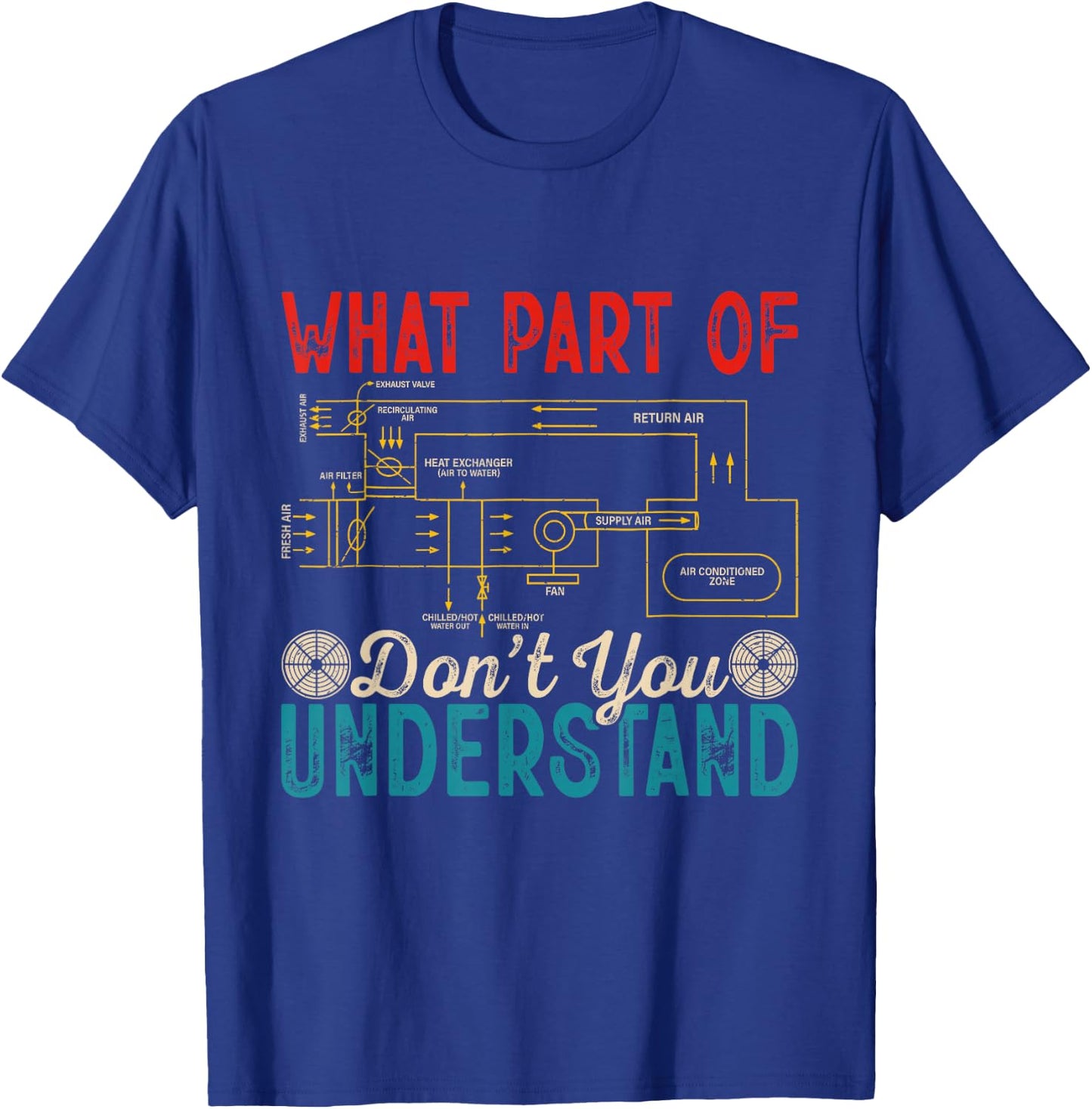 HVAC Technician What Part Of Vintage Don't You Understand T-Shirt - T-Shirt | Royal