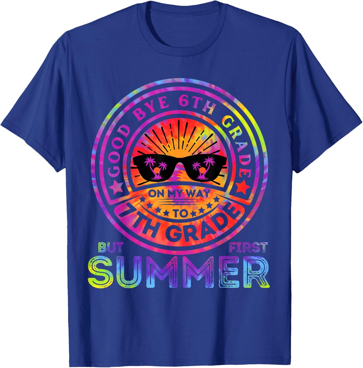 Goodbye 6th Grade Graduation To 7th Grade First Summer Kids T-Shirt - T-Shirt | Royal