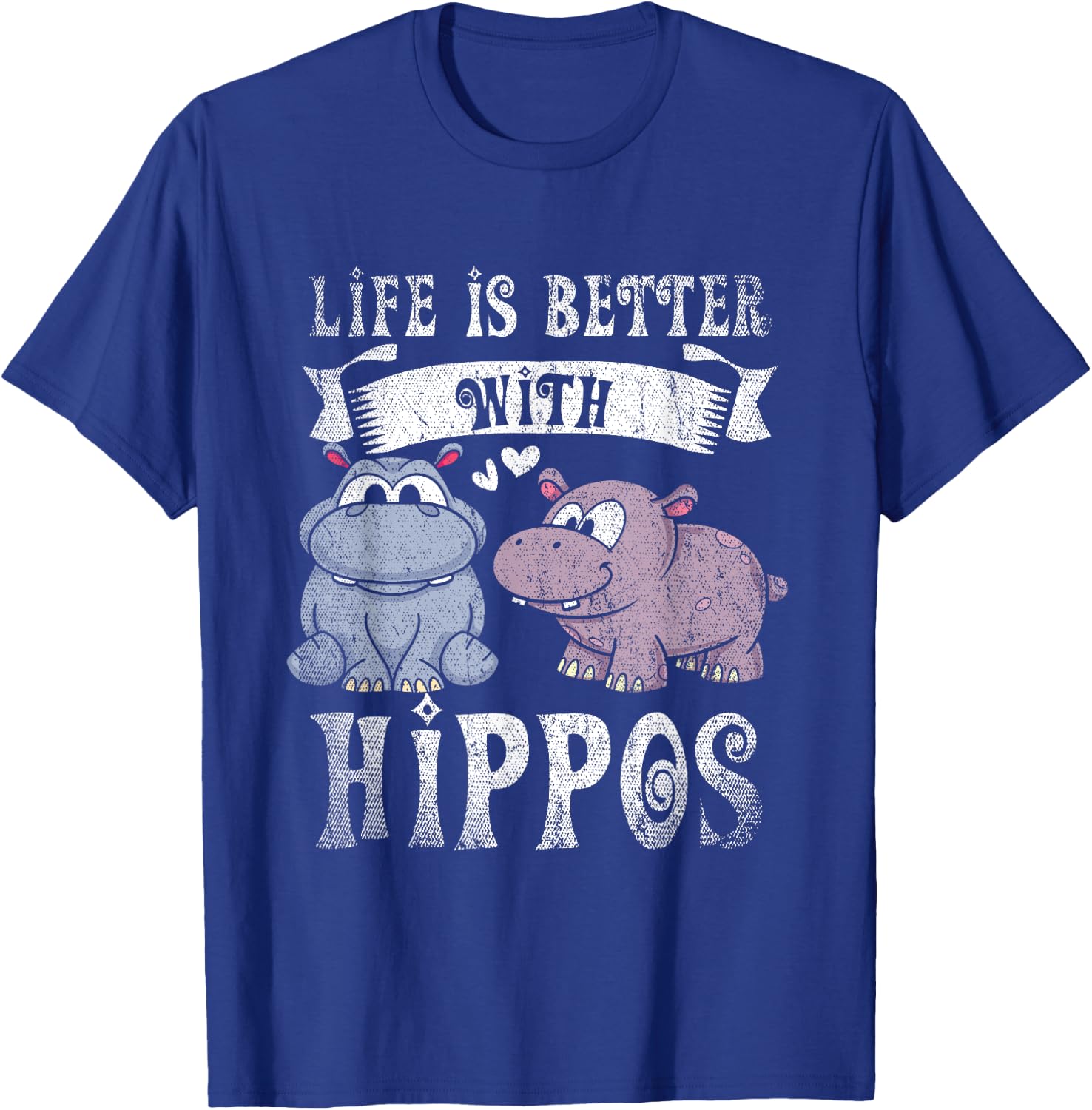 Hippopotamus Animal Lover Gift Hippo -Adults Black Short Sleeve Small T-Shirt - T-Shirt | Royal