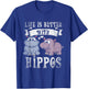 Hippopotamus Animal Lover Gift Hippo -Adults Black Short Sleeve Small T-Shirt - T-Shirt | Royal