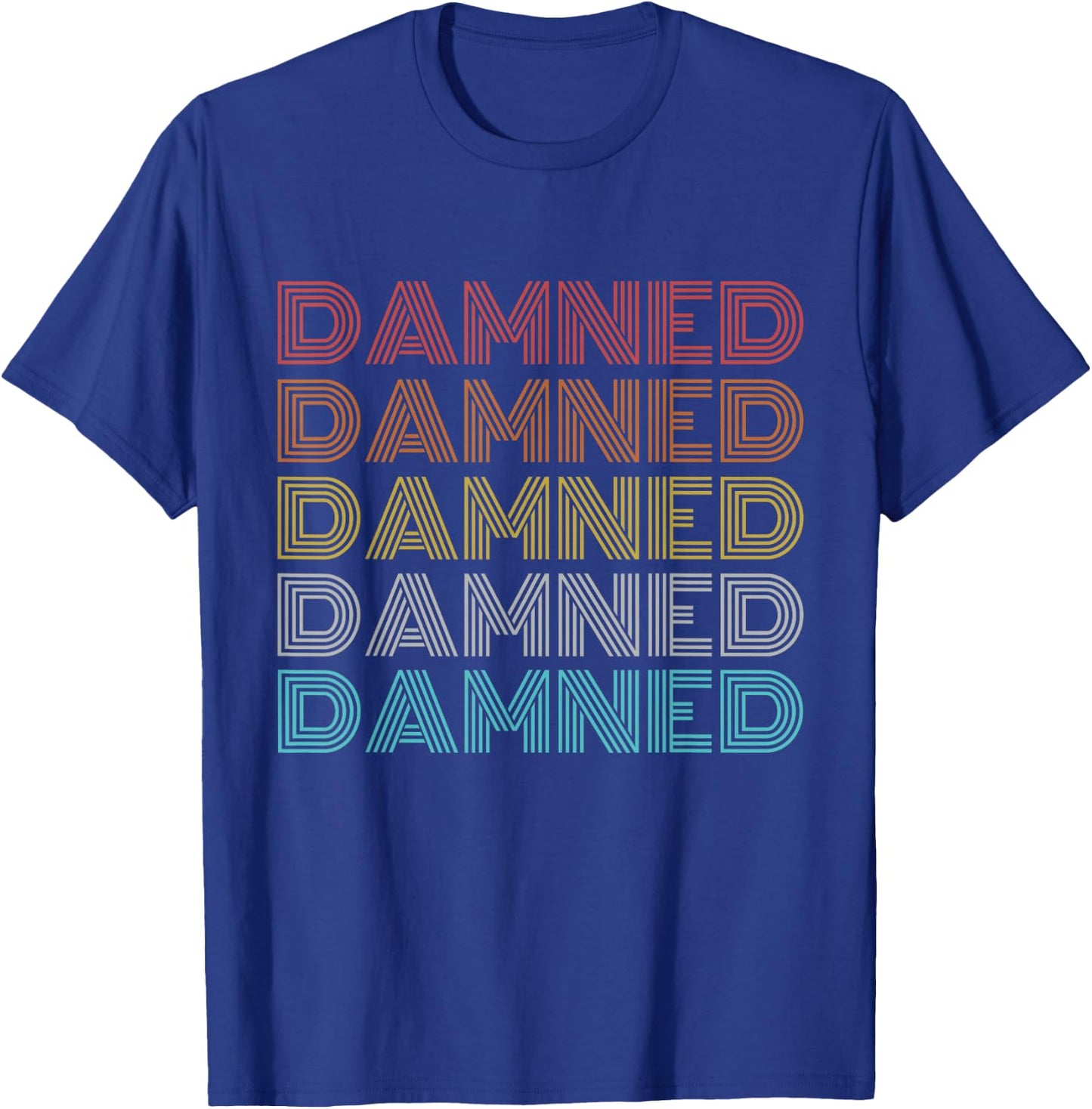 Retro Vintage Damned , Small, Black T-Shirt - T-Shirt | Royal