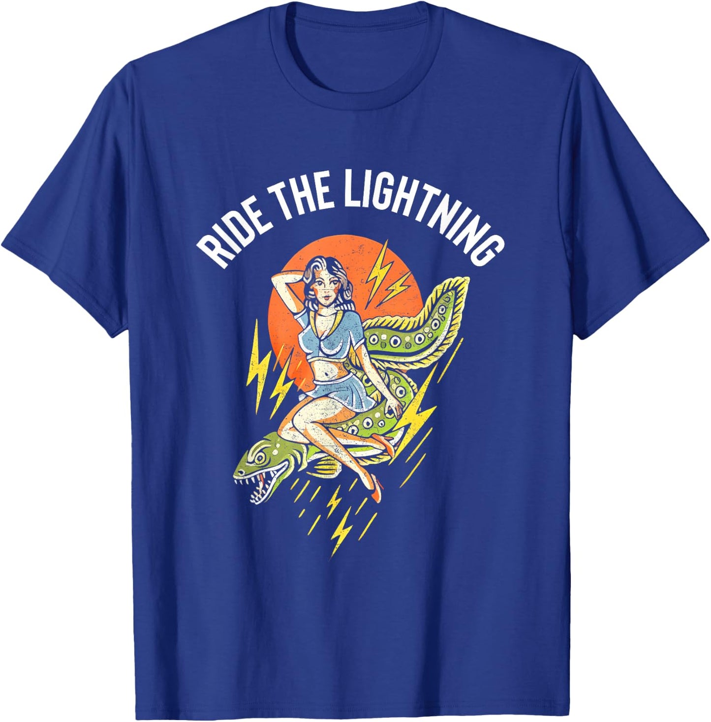 RIDE THE LIGHTNING , Small, Black T-Shirt - T-Shirt | Royal