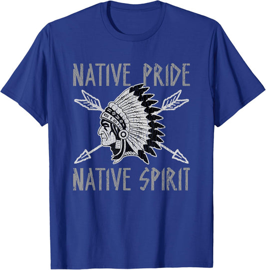 Native American Indian Pride Funny USA Chief Cherokee Gifts T-Shirt - T-Shirt | Royal