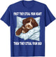 Bernedoodle Sleeping Pajamas Nightgown T-Shirt - T-Shirt | Royal