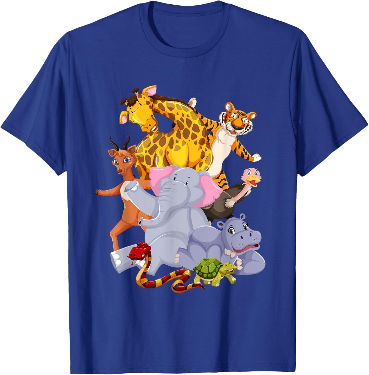 Zoo Animals Wildlife Birthday Party Zoo Day T-Shirt - T-Shirt | Royal