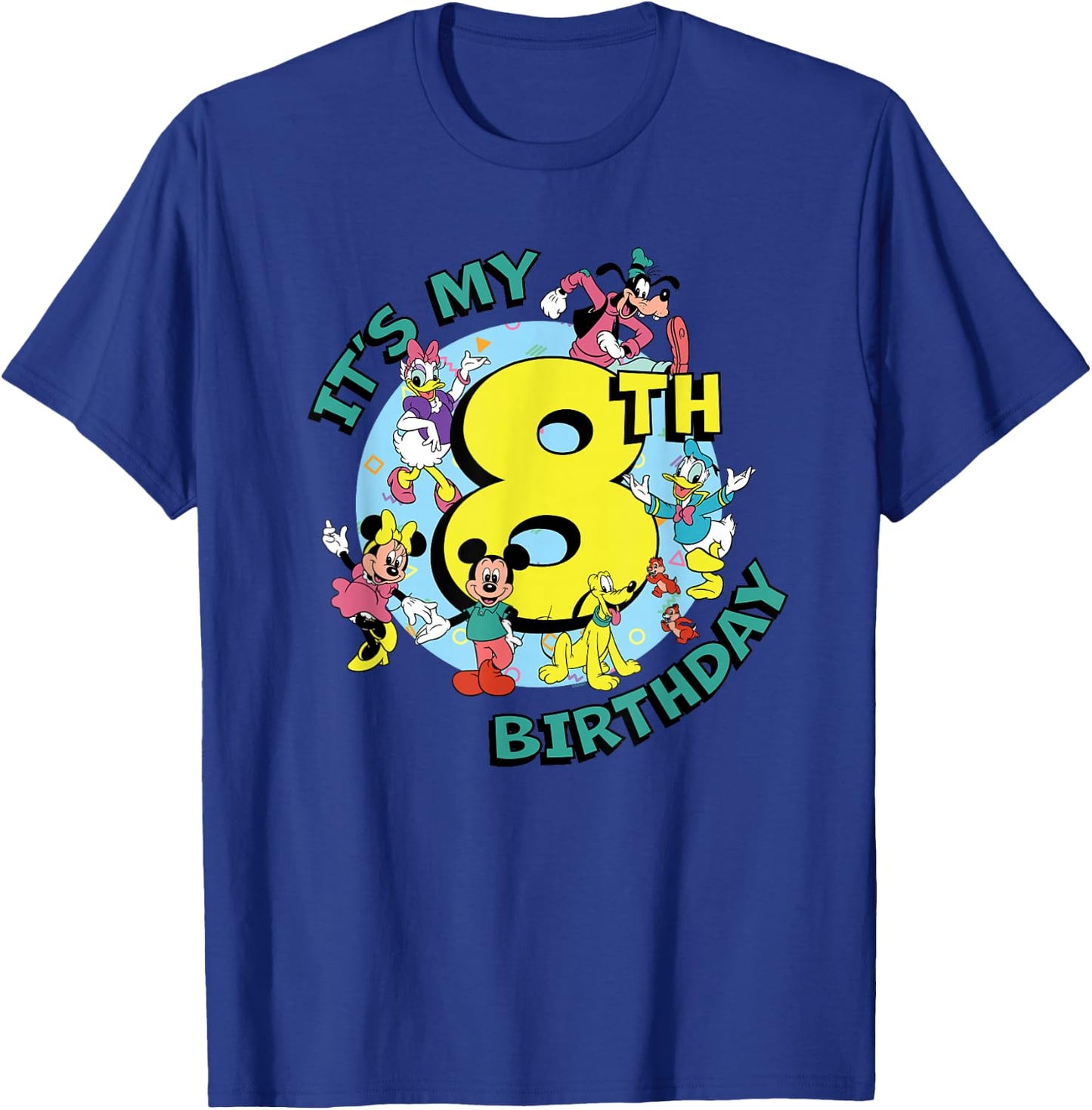 Disney Mickey and Friends It's My Eighth 8th Birthday T-Shirt - T-Shirt | Royal