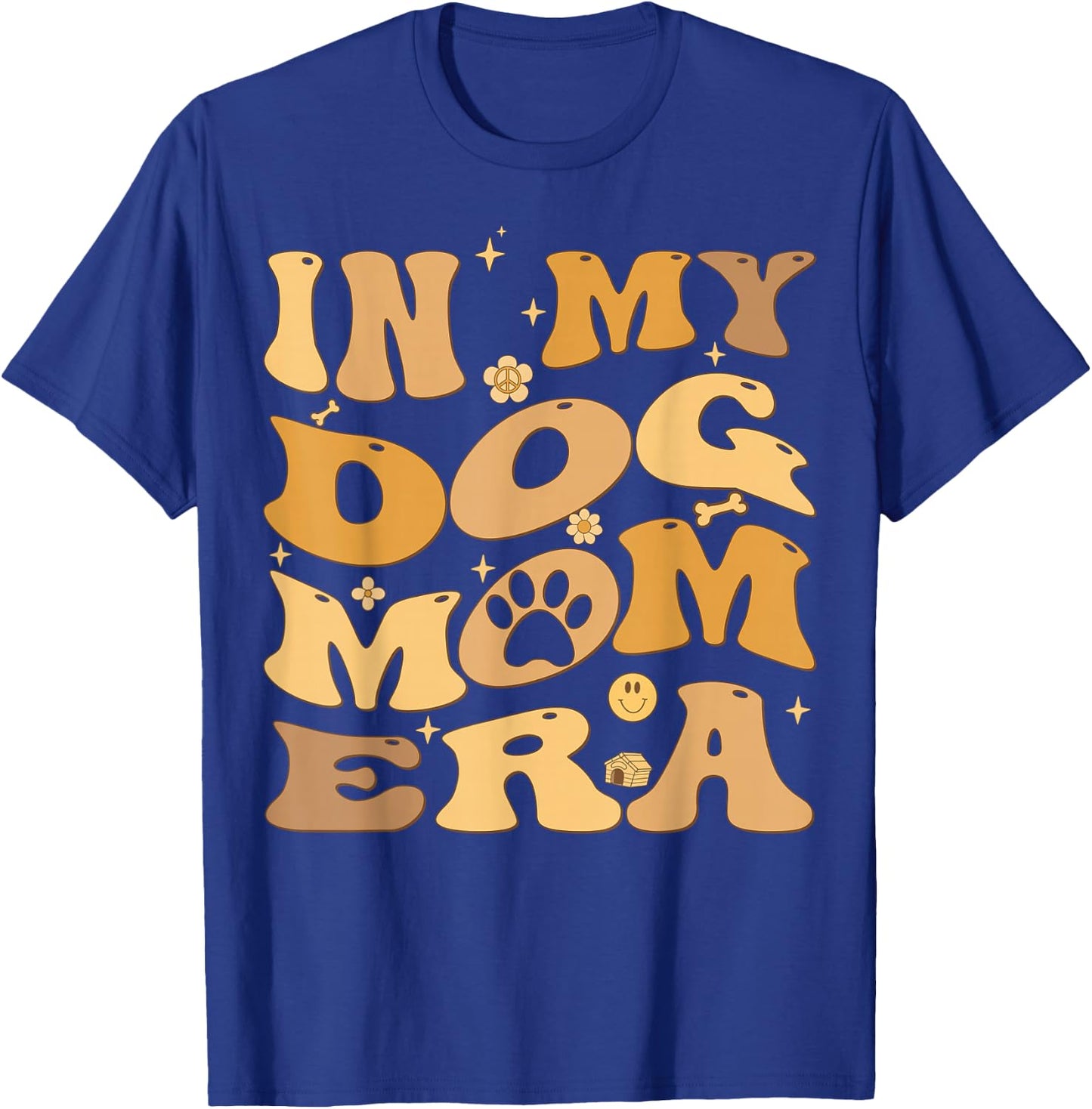 In My Dog Mom Era Groovy Puppy Lover T-Shirt - T-Shirt | Royal