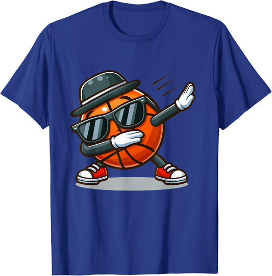 Funny Dabbing Basketball Boys Men Women Kids Sports Player T-Shirt - T-Shirt | Royal