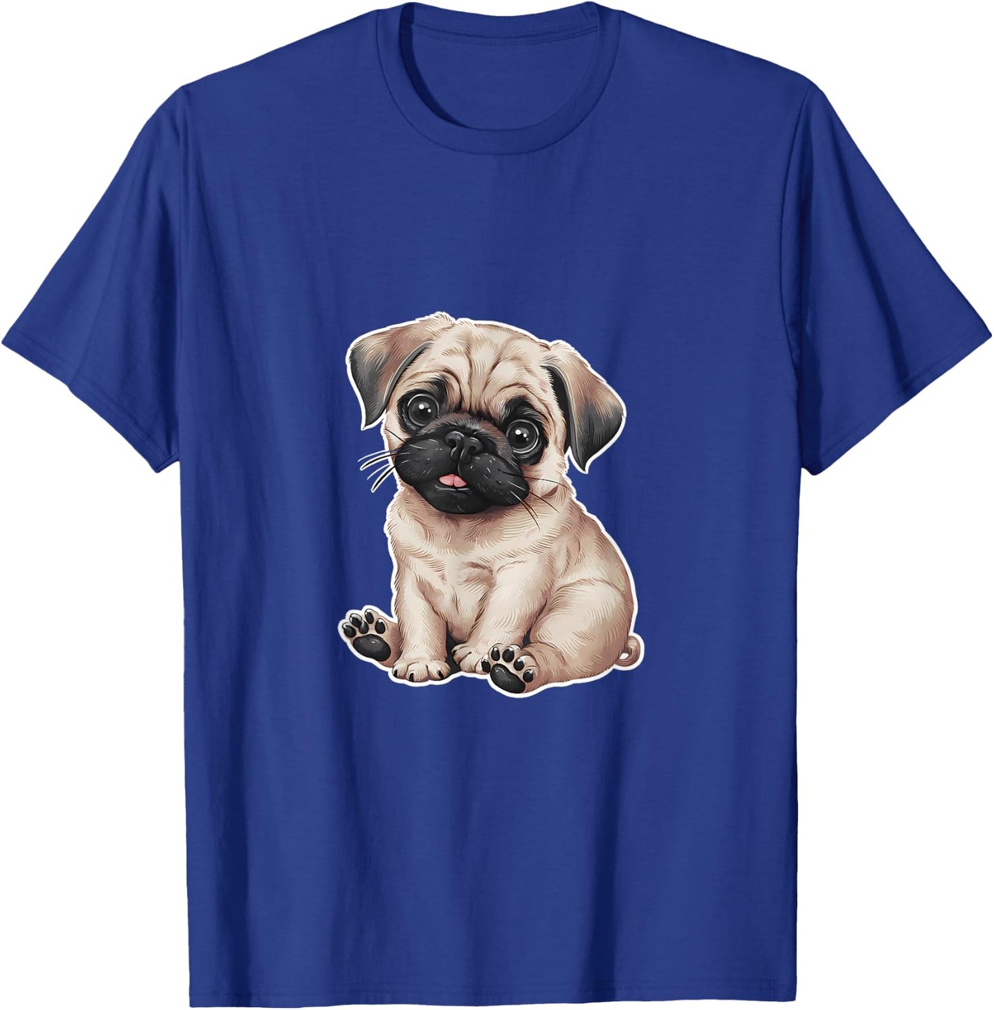 Cute Pug Puppy T-Shirt - T-Shirt | Royal