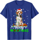 Beagle Dog Merry Woofmas Funny Xmas Lights Santa Hat T-Shirt - T-Shirt | Royal