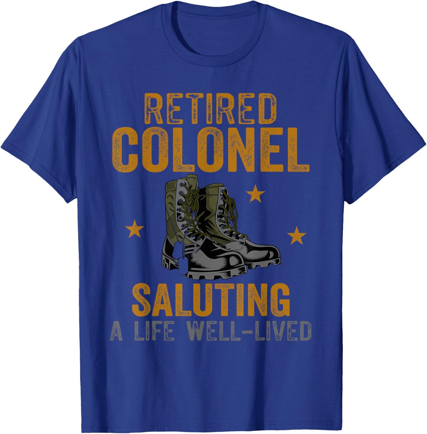 Retired Colonel Retirement Air Force Rank Lieutenant T-Shirt - T-Shirt | Royal