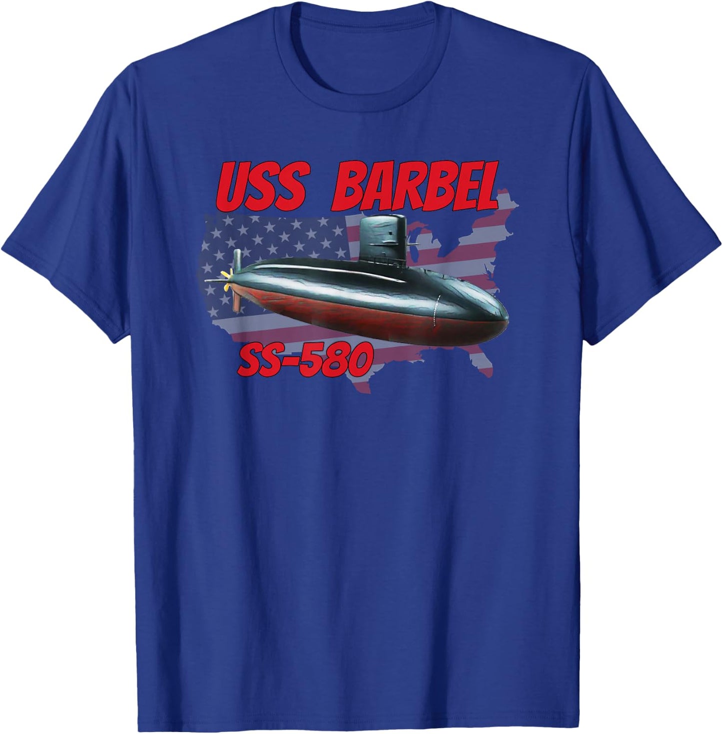 USS Barbel SS-580 Submarine Veterans Day Father Grandpa Dad T-Shirt - T-Shirt | Royal